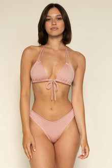 Added Coverage Lulu Bikini Bottom | Prima Pink Sparkle
