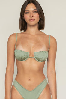 Petal Bikini Top | Sage Green Rib