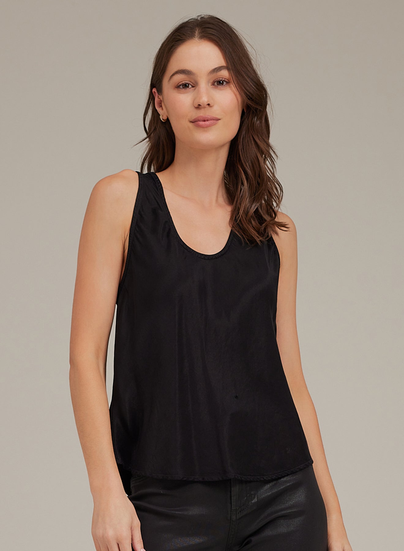 Scoop Neck Tank - Black