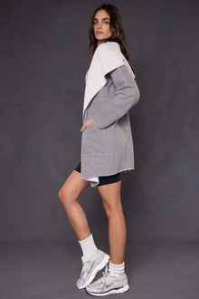 Women | Sherpa Oversized Lounge Wrap | Heather Gray