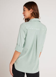 Shirt Tail Button Down | Oasis Green