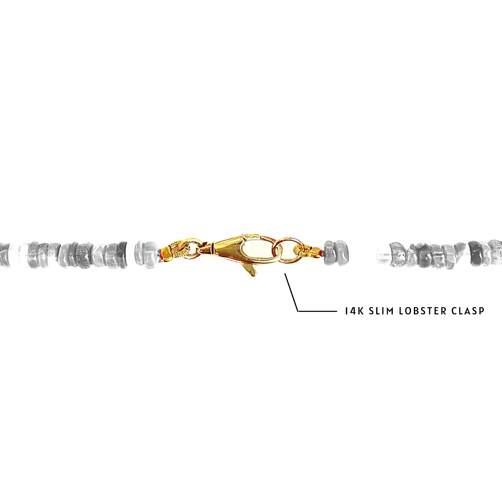 14K Gold slim lobster clasp with gold jump ring 