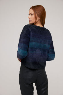 Slouchy Sweater - Midnight Navy Ombre