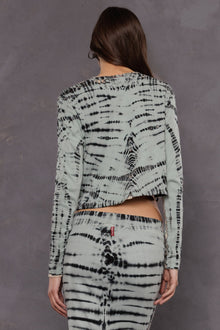 Women | Long Sleeve Crop Tee | Adire Wash 1