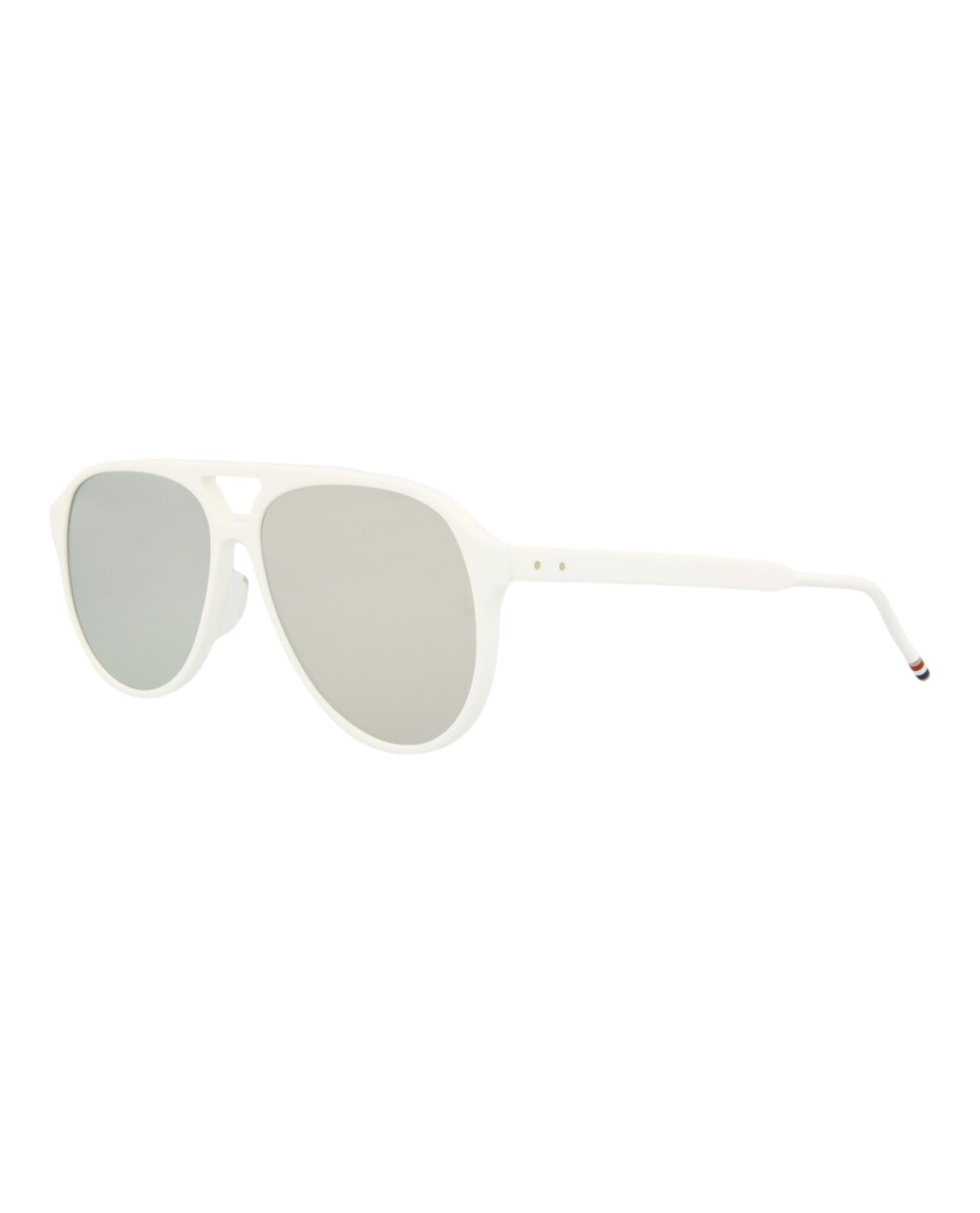 Thom Browne Aviator Acetate Sunglasses | Silver