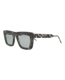 Thom Browne Square Acetate Sunglasses | Brown Multi