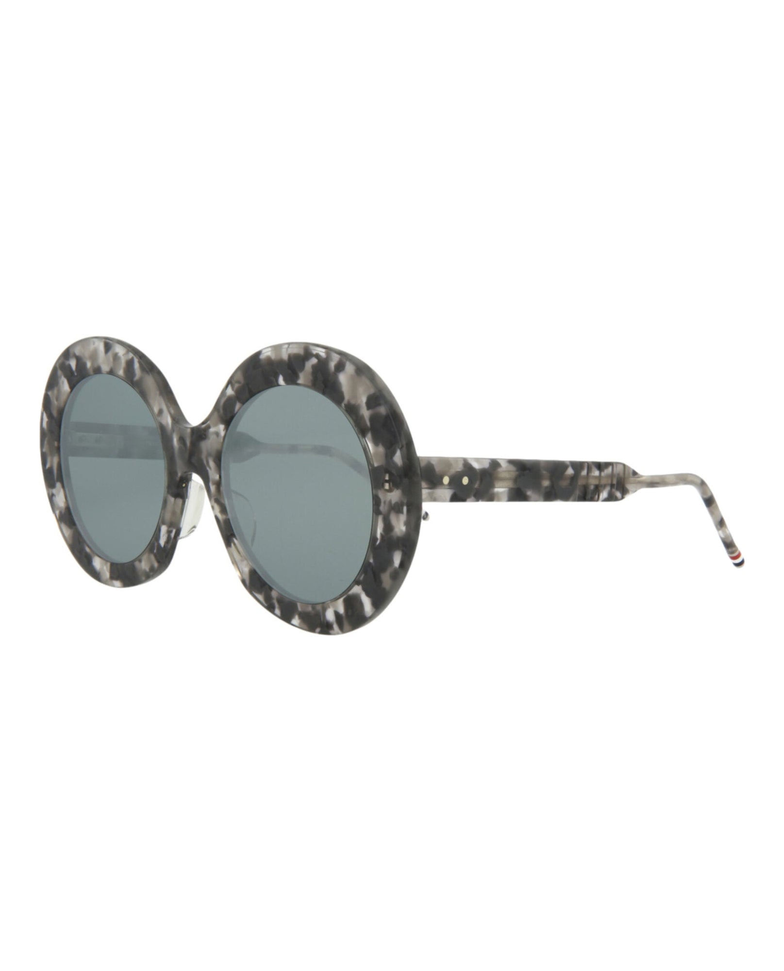 Thom Browne Round Acetate Sunglasses | Grey Multi