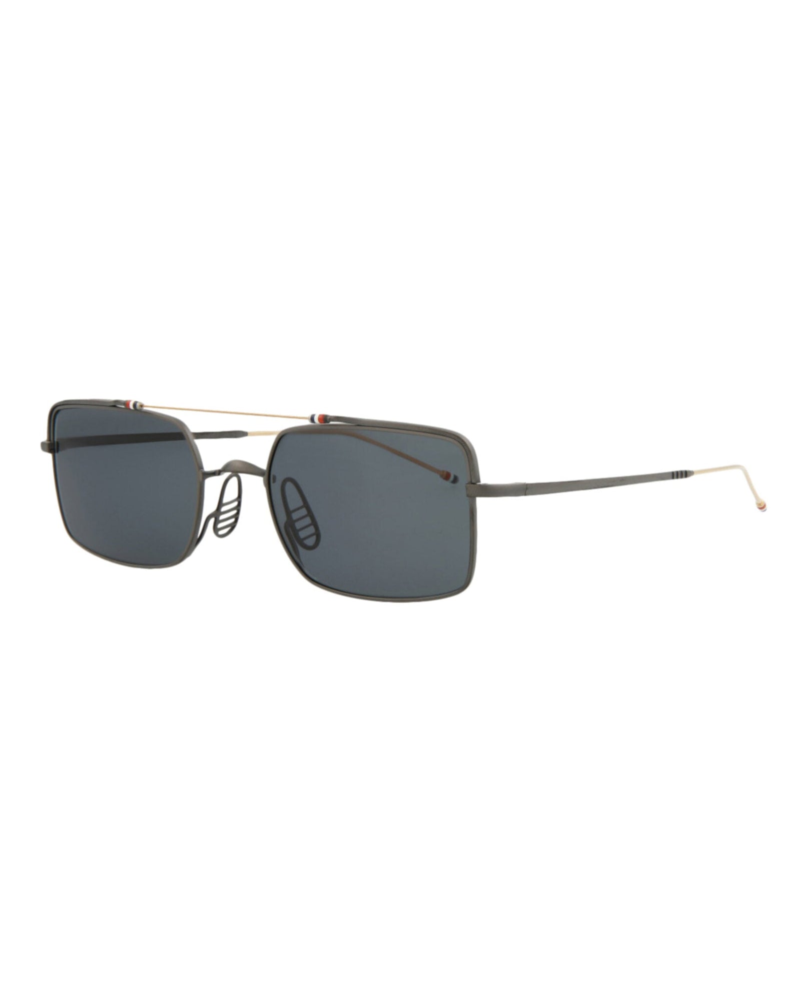 Thom Browne Square Metal Sunglasses | Black