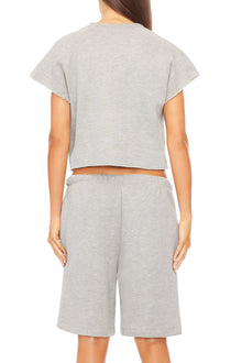 TERRY BOYFRIEND SHORT HEATHER GREY BOTTOMS ETERNE 
