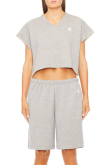 TERRY BOYFRIEND SHORT HEATHER GREY BOTTOMS ETERNE 