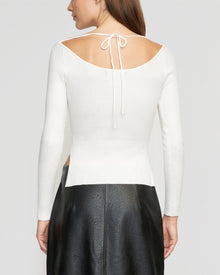 Renee | Thais Off-Shoulder Ribbed Sweater in Size Small