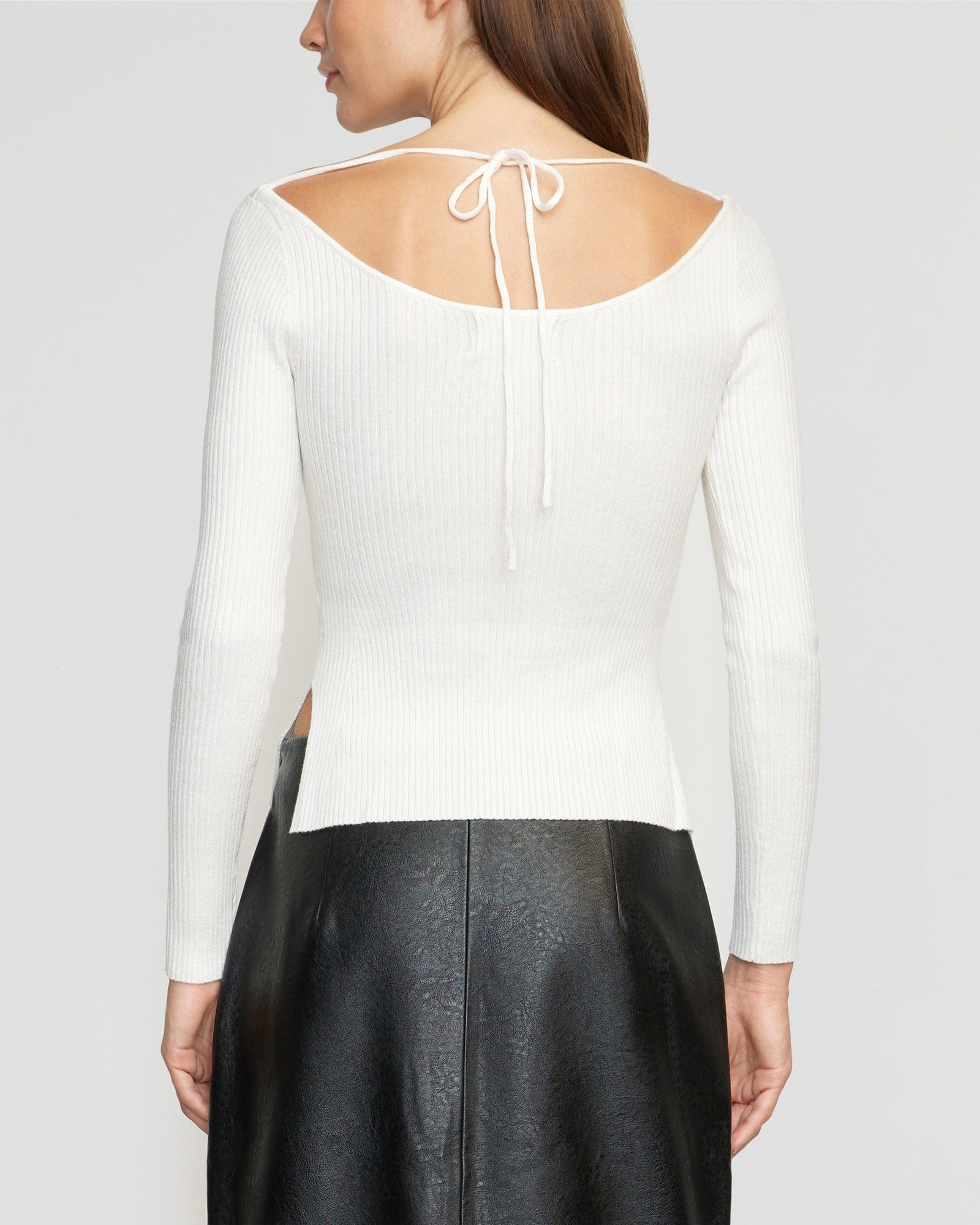 Renee | Thais Off-Shoulder Ribbed Sweater in Size Small