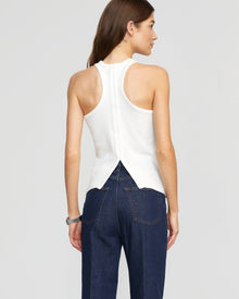 Renee | Tory Ribbed Split-Back Tank in Size Small