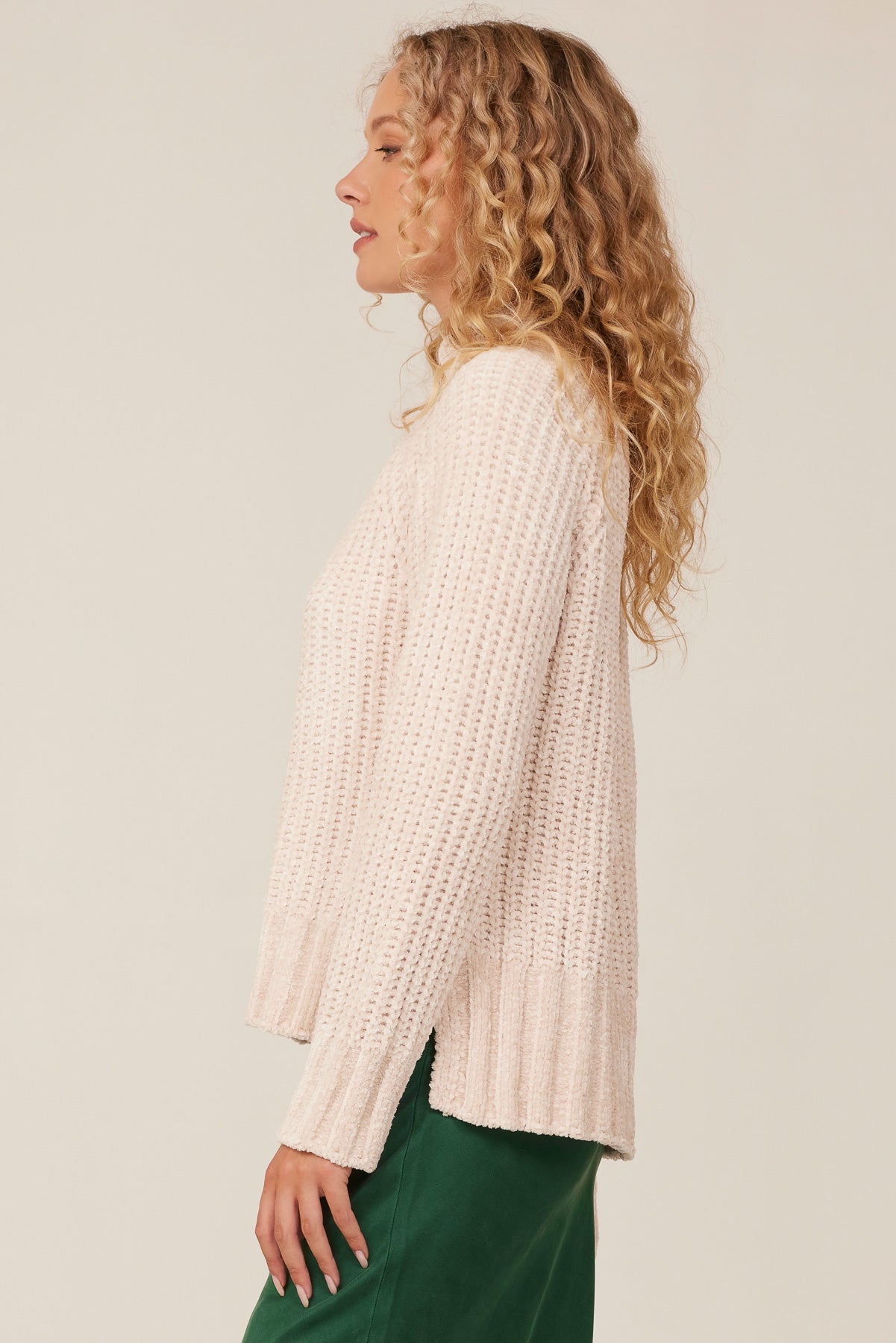 Turtle Neck Sweater - Opal Ivory