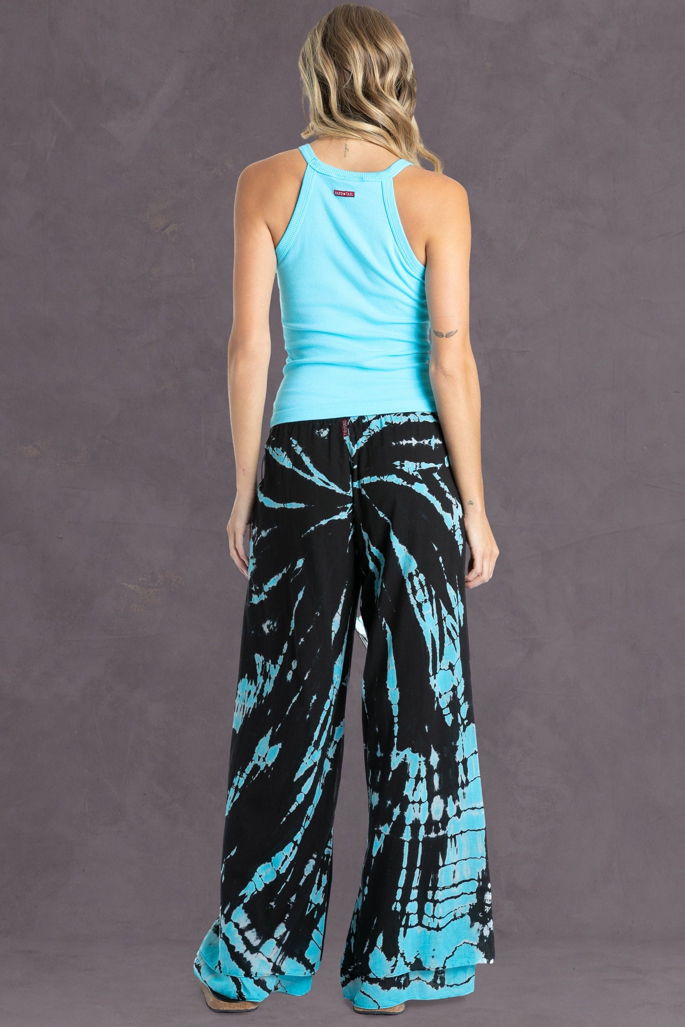 Women | Drift Wrap Voile Pant | Acid Spiral Wash 1