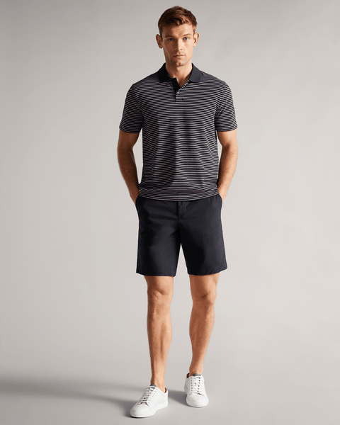 Men | Chino Short | Navy Red White