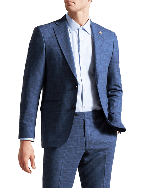 Men | Check Suit Jacket | Navy