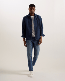 Men | Long Sleeve Denim Shirt | Blue (V2)