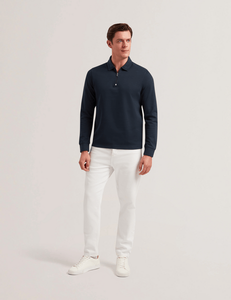 Men | Ingmar Long Sleeve Regular Fit Half Zip | Navy