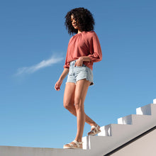 Image 3 of the Go-To Flatform Sandal Bone on model