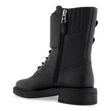 Gobetta Bootie Low Block Heel | Black Pebble Pebble Leather