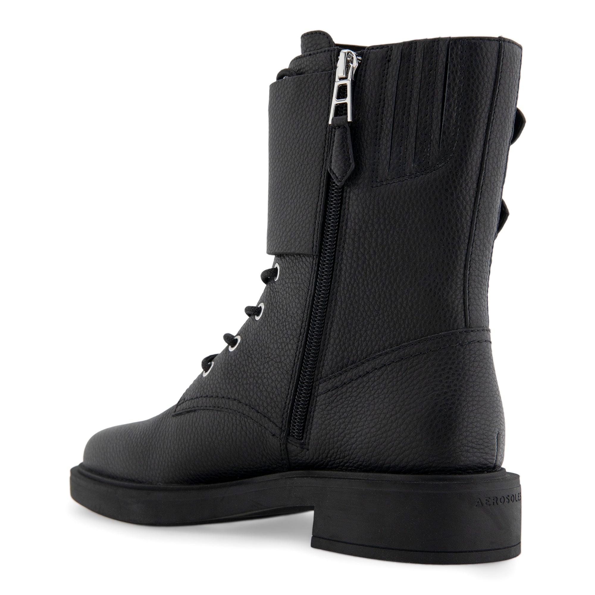 Gobetta Bootie Low Block Heel | Black Pebble Pebble Leather
