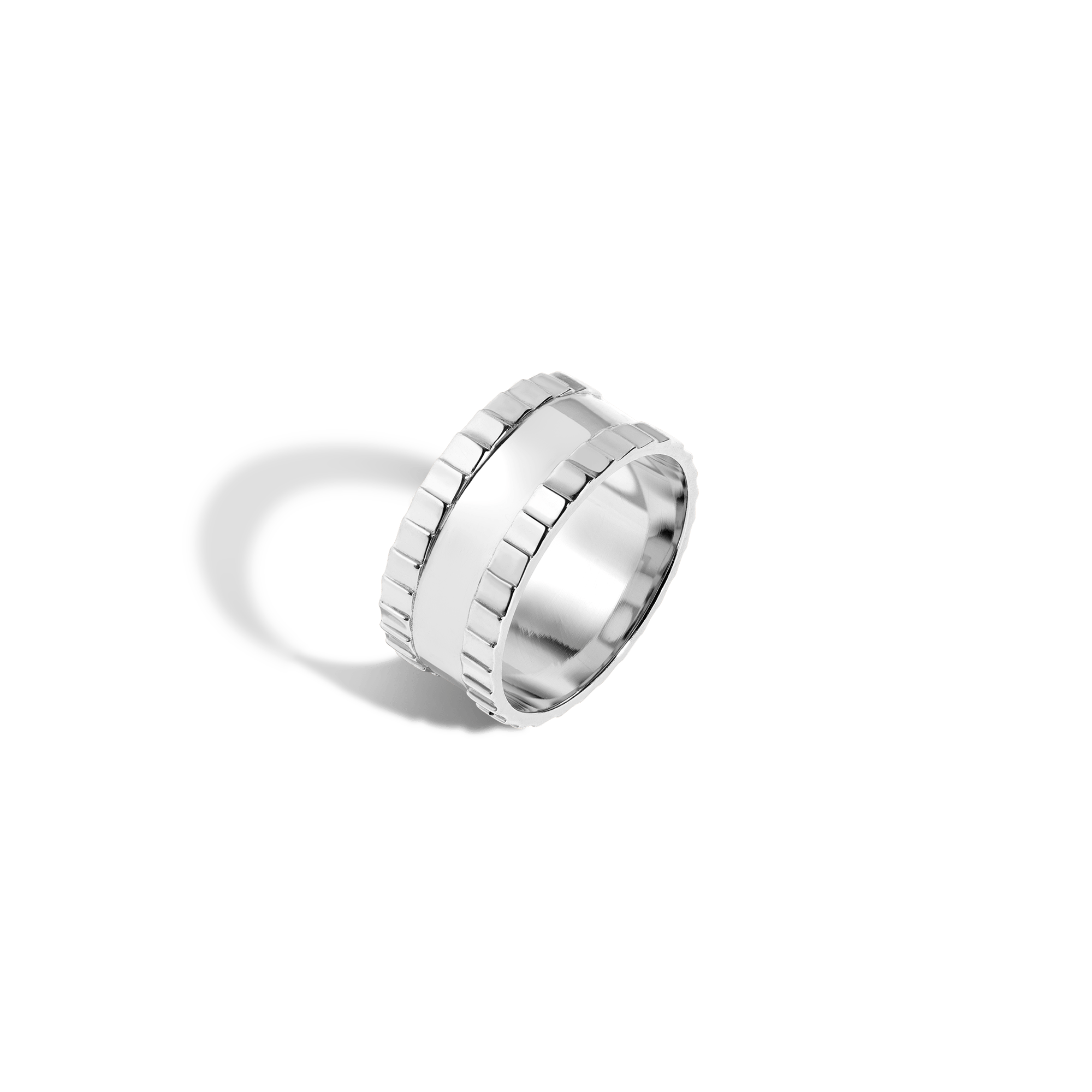 Infinity Cigar Band | 14K White Gold Vermeil